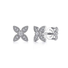 Load image into Gallery viewer, Gabriel &amp; Co. Diamond Flower Stud Earrings
