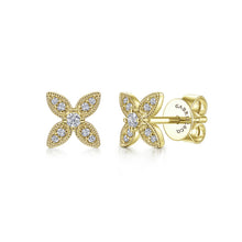 Load image into Gallery viewer, Gabriel &amp; Co. Diamond Flower Stud Earrings
