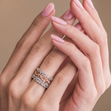 Load image into Gallery viewer, Kirk Kara &quot;Angelique&quot; Diamond Milgrain Scroll Work Wedding Band
