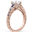 Load image into Gallery viewer, Kirk Kara &quot;Stella&quot; Blue Sapphire Channel Set Diamond Engagement Ring
