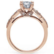 Load image into Gallery viewer, Kirk Kara Rose Gold &quot;Dahlia&quot; Leaf Diamond Engagement Ring Side View
