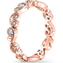 Load image into Gallery viewer, Kirk Kara &quot;Angelique&quot; Diamond Milgrain Scroll Work Wedding Band
