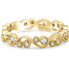 Load image into Gallery viewer, Kirk Kara &quot;Angelique&quot; Diamond Milgrain Scroll Work Wedding Band
