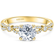 Load image into Gallery viewer, Kirk Kara Yellow Gold &quot;Lori&quot; Vintage Style Twist Diamond Engagement Ring Front View
