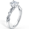 Load image into Gallery viewer, Kirk Kara White Gold &quot;Lori&quot; Vintage Style Twist Diamond Engagement Ring Angled Side View
