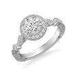 Load image into Gallery viewer, Artcarved &quot;Crystal&quot; Vintage Style Diamond Halo Engagement Ring
