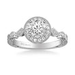 Load image into Gallery viewer, Artcarved &quot;Crystal&quot; Vintage Style Diamond Halo Engagement Ring
