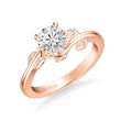 Load image into Gallery viewer, Artcarved &quot;Lilac&quot; Diamond Engagement Ring Featuring Leaf Carved Detailing

