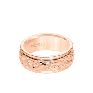 Artcarved "Lyric" Two Tone Engraved Wedding Band