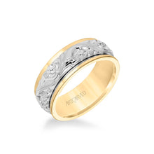 Load image into Gallery viewer, Artcarved &quot;Lyric&quot; Two Tone Engraved Wedding Band
