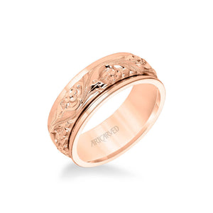 Artcarved "Lyric" Two Tone Engraved Wedding Band
