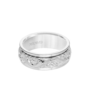 Artcarved "Lyric" Two Tone Engraved Wedding Band
