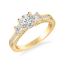 Load image into Gallery viewer, Artcarved &quot;Marlow&quot; Contemporary Three Stone Diamond Engagement Ring
