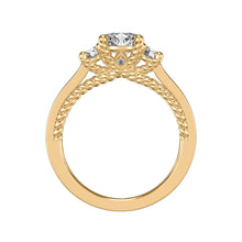 Load image into Gallery viewer, Artcarved &quot;Marlow&quot; Contemporary Three Stone Diamond Engagement Ring
