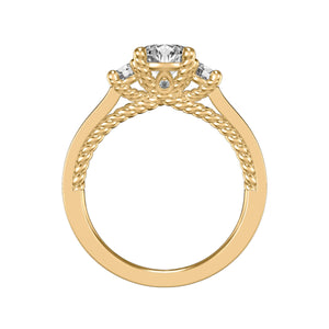 Artcarved "Marlow" Contemporary Three Stone Diamond Engagement Ring