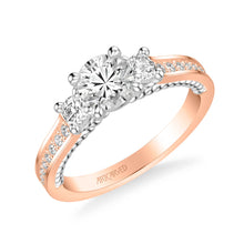 Load image into Gallery viewer, Artcarved &quot;Marlow&quot; Contemporary Three Stone Diamond Engagement Ring
