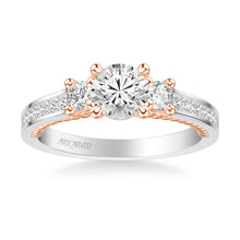 Load image into Gallery viewer, Artcarved &quot;Marlow&quot; Contemporary Three Stone Diamond Engagement Ring
