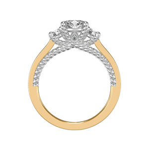 Artcarved "Marlow" Contemporary Three Stone Diamond Engagement Ring