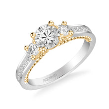 Load image into Gallery viewer, Artcarved &quot;Marlow&quot; Contemporary Three Stone Diamond Engagement Ring
