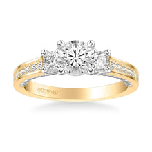 Load image into Gallery viewer, Artcarved &quot;Marlow&quot; Contemporary Three Stone Diamond Engagement Ring
