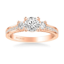 Load image into Gallery viewer, Artcarved &quot;Marlow&quot; Contemporary Three Stone Diamond Engagement Ring
