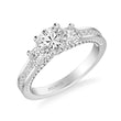 Load image into Gallery viewer, Artcarved &quot;Marlow&quot; Contemporary Three Stone Diamond Engagement Ring

