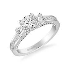 Load image into Gallery viewer, Artcarved &quot;Marlow&quot; Contemporary Three Stone Diamond Engagement Ring
