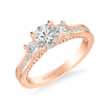 Load image into Gallery viewer, Artcarved &quot;Marlow&quot; Contemporary Three Stone Diamond Engagement Ring
