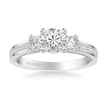 Load image into Gallery viewer, Artcarved &quot;Marlow&quot; Contemporary Three Stone Diamond Engagement Ring
