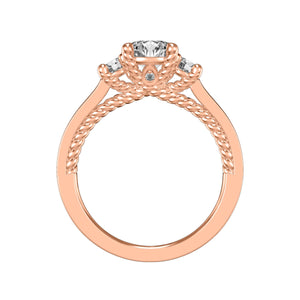 Artcarved "Marlow" Contemporary Three Stone Diamond Engagement Ring