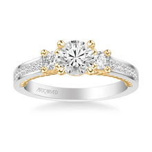 Load image into Gallery viewer, Artcarved &quot;Marlow&quot; Contemporary Three Stone Diamond Engagement Ring
