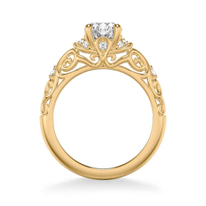 Artcarved "Peyton" Diamond Engagement Ring Featuring Scrollwork Design