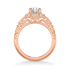 Artcarved "Peyton" Diamond Engagement Ring Featuring Scrollwork Design