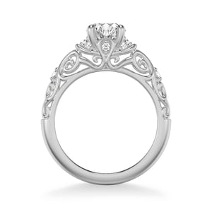 Artcarved "Peyton" Diamond Engagement Ring Featuring Scrollwork Design