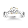 Load image into Gallery viewer, Artcarved &quot;Solitude&quot; Twist Diamond Engagement Ring

