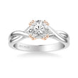 Load image into Gallery viewer, Artcarved &quot;Solitude&quot; Twist Diamond Engagement Ring
