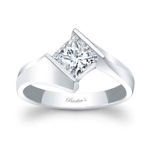 Barkev's Bypass Channel Set Solitaire Princess Cut Diamond Engagement Ring