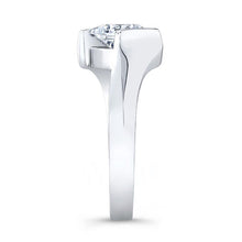 Load image into Gallery viewer, Barkev&#39;s Bypass Channel Set Solitaire Princess Cut Diamond Engagement Ring
