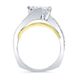 Load image into Gallery viewer, Barkev&#39;s Swirl Compass Set Princess Diamond Engagement Ring

