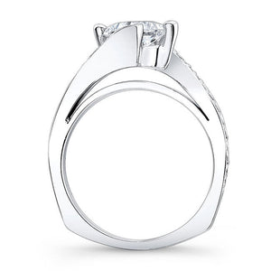 Barkev's Swirl Compass Set Princess Diamond Engagement Ring