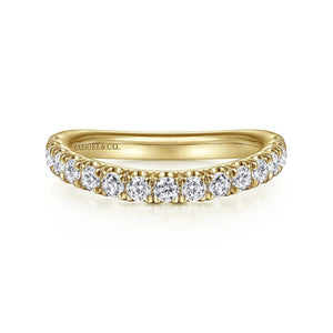 Gabriel & Co. "Zaira" Curved Diamond Wedding Band