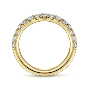 Gabriel & Co. "Zaira" Curved Diamond Wedding Band