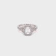 Load and play video in Gallery viewer, Kirk Kara &quot;Lori&quot; Emerald Cut Halo Diamond Engagement Ring
