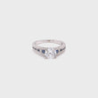 Load and play video in Gallery viewer, Kirk Kara &quot;Stella&quot; Blue Sapphire Channel Set Diamond Engagement Ring

