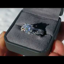 Load and play video in Gallery viewer, Gabriel &amp; Co. &quot;Zaira&quot; Bypass Twist Diamond Engagement Ring
