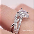 Load and play video in Gallery viewer, Gabriel &amp; Co. &quot;Zaira&quot; Bypass Twist Diamond Engagement Ring

