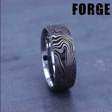 Load and play video in Gallery viewer, Benchmark &quot;The Gladiator&quot; 8MM Comfort Fit Wave Design Wedding Band
