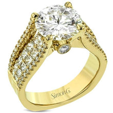 Load image into Gallery viewer, Simon G. Large Center &quot;Cathedral Style&quot; Diamond Engagement Ring
