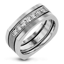 Load image into Gallery viewer, Simon G. Two-Tone Mens Round Cut Diamond Ring

