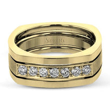 Load image into Gallery viewer, Simon G. Two-Tone Mens Round Cut Diamond Ring
